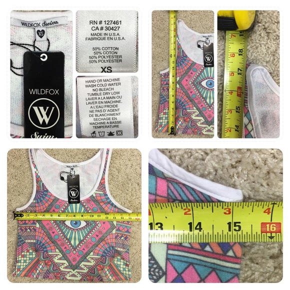 NWT! Wildfox Couture Third Eye Contrast Fiji Tank - Picture 5 of 6